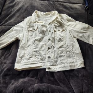 Sonoma white crop jean jacket